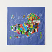 Afrika-kaart Wandkleed (Voorkant (horizontaal))
