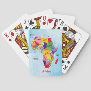 Afrika Kaart waterkleur