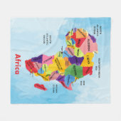 Afrika-kaart waterverf Artwork Fleece Blanket Deken (Voorkant (Horizontaal))