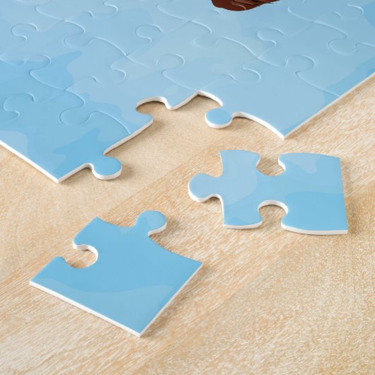 Afrika Kaart waterverf kunstwerk puzzel Legpuzzel (Zijkant)