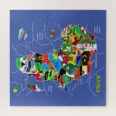Afrika-kaart-werkpuzzel Legpuzzel (Horizontaal)