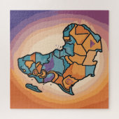 Afrika-kaartkunst Legpuzzel (Horizontaal)