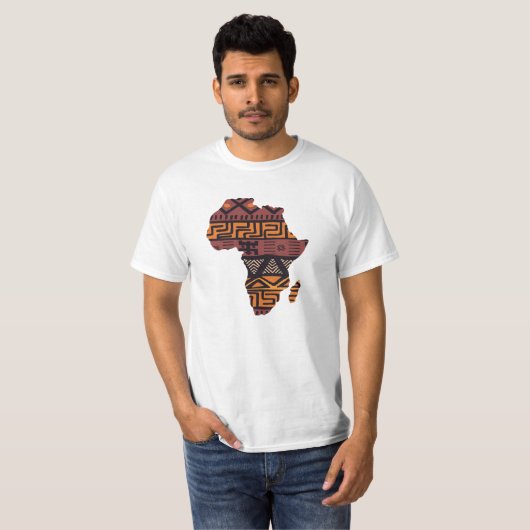 Afrika-kaartpatroon - Afrika-continent T-shirt (Voorkant volledig)