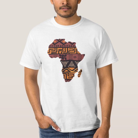 Afrika-kaartpatroon - Afrika-continent T-shirt (Voorkant)