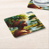 Afrika Kartonnen Onderzetters (Schuin)