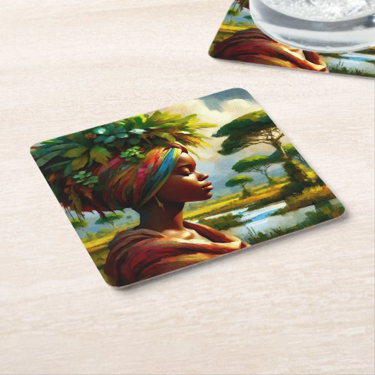 Afrika Kartonnen Onderzetters (Schuin)