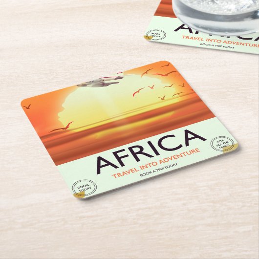 Afrika Kartonnen Onderzetters (Schuin)