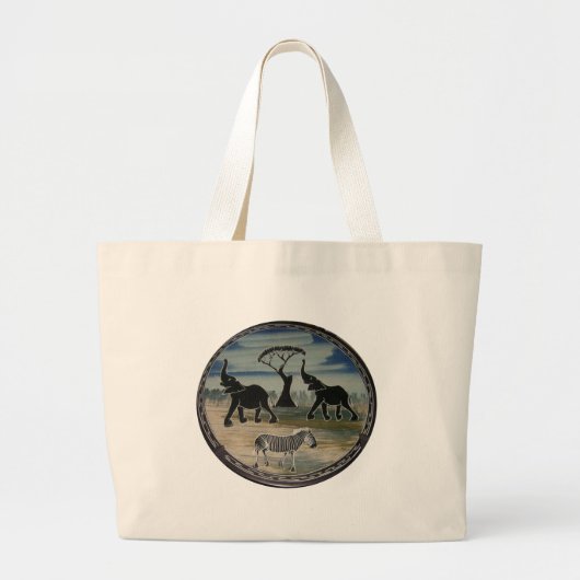 Afrika Kenia Beauful Elegant Wildlife Grote Tote Bag (Voorkant)