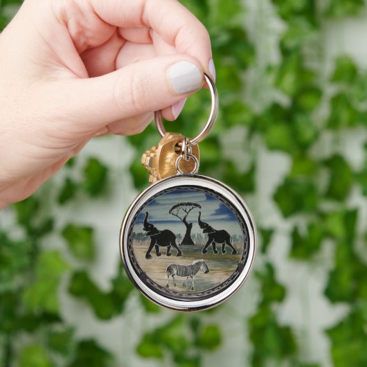 Afrika Kenia Beauful Elegant Wildlife Sleutelhanger (Hand)