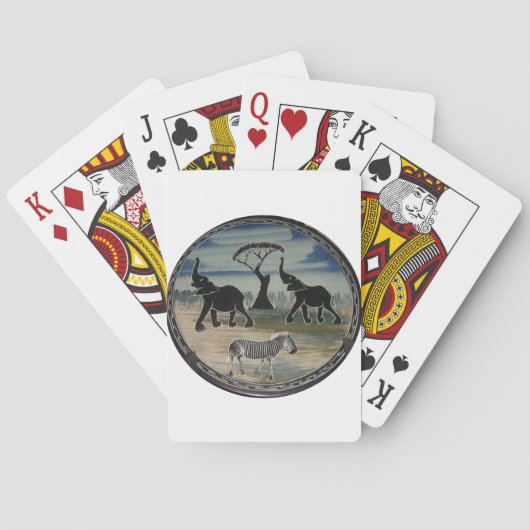Afrika Kenia Beauful Elegant Wildlife Speelkaarten (Achterkant)