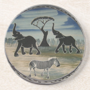 Afrika Kenia Beauful Elegant Wildlife Zandsteen Onderzetter