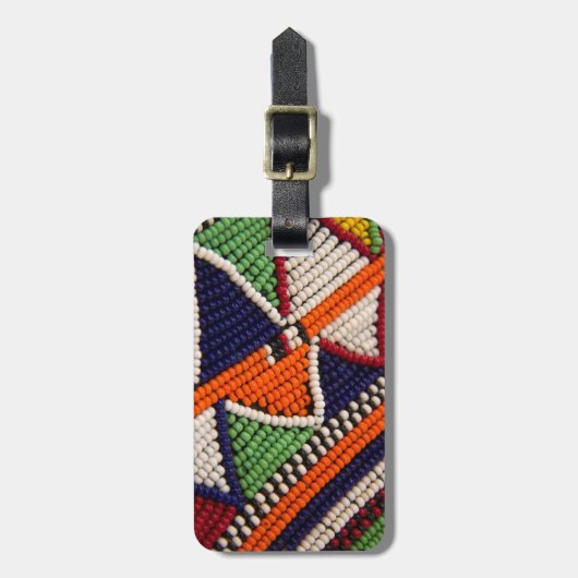 Afrika, Kenia. Maasai-stamkralen Bagagelabel (Voorkant verticaal)