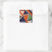 Afrika, Kenia. Maasai-stamkralen Vierkante Sticker (Tas)