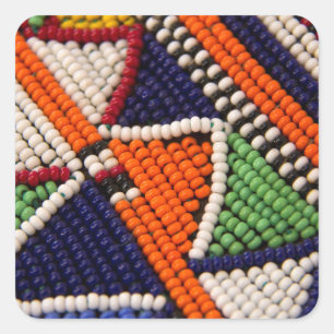 Afrika, Kenia. Maasai-stamkralen Vierkante Sticker