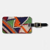 Afrika, Kenia. Maasai Tribal Beads Bagagelabel (Voorkant horizontaal)