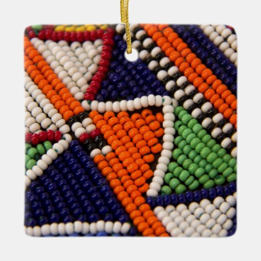 Afrika, Kenia. Maasai Tribal Beads Keramisch Ornament (Voorkant)