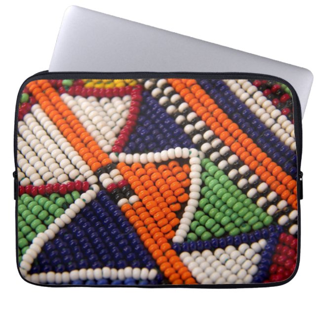 Afrika, Kenia. Maasai Tribal Beads Laptop Sleeve (Voorkant)