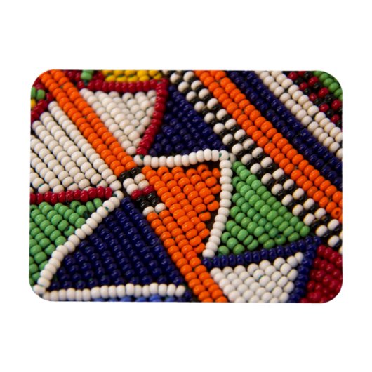 Afrika, Kenia. Maasai Tribal Beads Magneet (Horizontaal)
