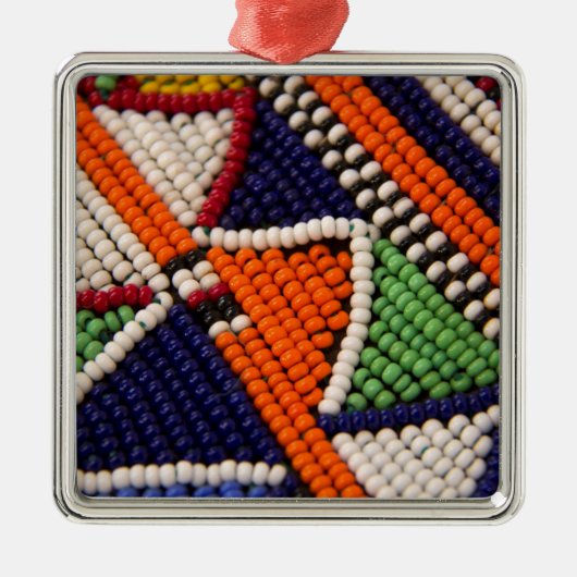 Afrika, Kenia. Maasai Tribal Beads Metalen Ornament (Voorkant)