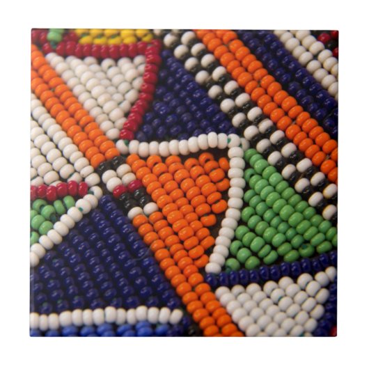 Afrika, Kenia. Maasai Tribal Beads Tegeltje (Voorkant)
