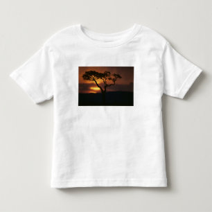Afrika, Kenia, Masai Mara Game Reserve, Zonsonderg Kinder Shirts