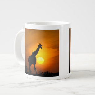 Afrika, Kenia, Masai Mara. Giraffe (Giraffa camelo Grote Koffiekop