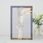 Afrika, Kenia, Masai Mara. Giraffen (Giraffa Briefpapier (Staand voorkant)