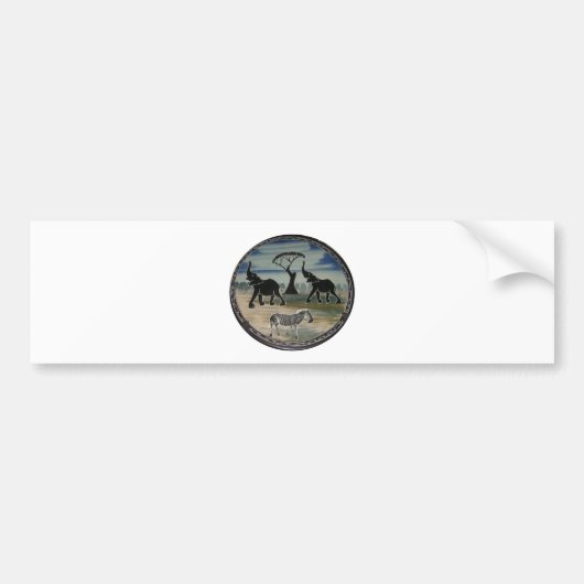 Afrika Kenia Moo Elegant Wilde Dieren Bumpersticker (Voorkant)