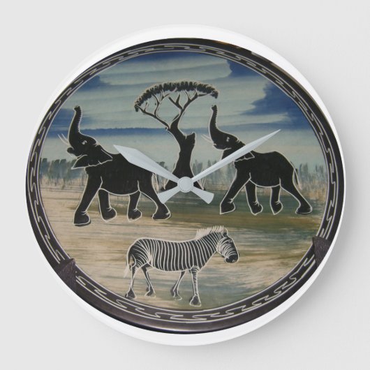 Afrika Kenia Mooie Elegante Wilde dieren Grote Klok (Voorkant)