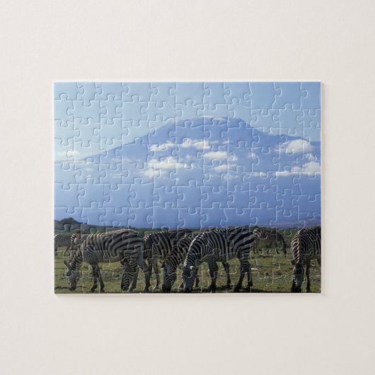 Afrika, Kenia, Nationaal park Amboseli, Kudde van Legpuzzel (Horizontaal)