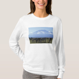 Afrika, Kenia, Nationaal park Amboseli, Kudde van T-shirt