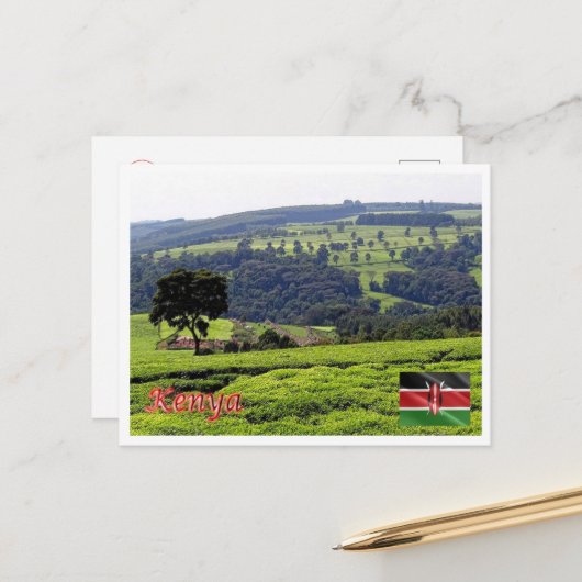 Afrika - Kenia - Panorama - Briefkaart (Voorkant / Achterkant in situ)