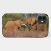 Afrika, Kenia, Samburu. Olifant uitdaging Case-Mate iPhone Case (Achterkant (horizontaal))