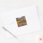 Afrika, Kenia, Samburu. Olifant uitdaging Vierkante Sticker (Envelop)