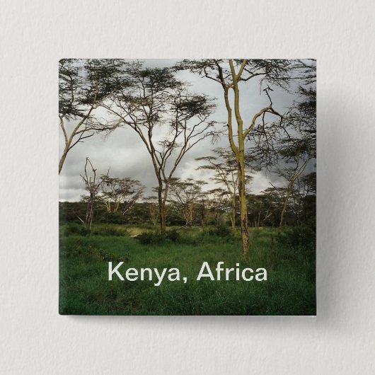 Afrika Kenia wild land Vierkante Button 5,1 Cm (Voorkant)