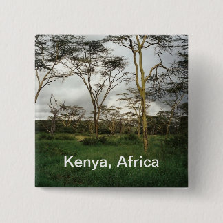 Afrika Kenia wildernis Vierkante Button 5,1 Cm