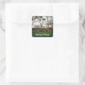 Afrika Kenia wildernis Vierkante Sticker (Tas)