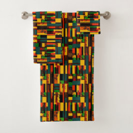 Afrika Kente Ghana, Ivoorkust Tribal Patroon 1 Bad Handdoek