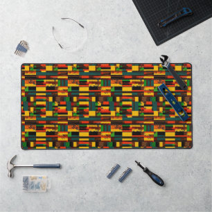 Afrika Kente Ghana, Ivoorkust Tribal Patroon 1 Bureaumat
