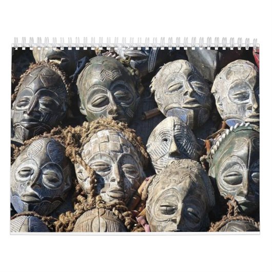 Afrika Kunst Colander met mooie Afbeeldingen Kalender (Hoes)