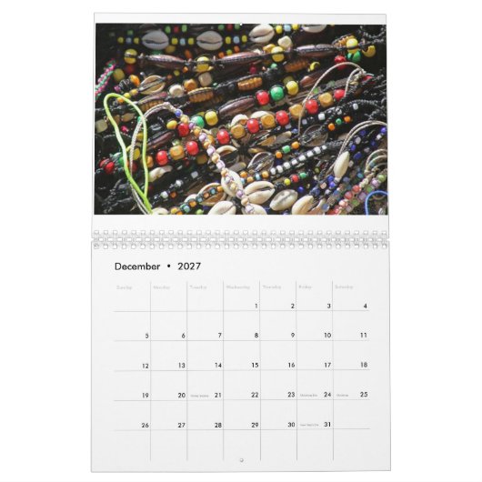 Afrika Kunst Colander met mooie Afbeeldingen Kalender (Dec 2027)