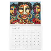 Afrika Kunst Colander met mooie Afbeeldingen Kalender (Jan 2027)