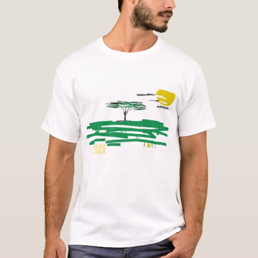 Afrika Landschap Afrika Schilderij T-shirt Top (Voorkant)