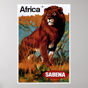 Afrika Leeuw Kunst Afrikaanse Print Sabena Reispos