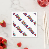 Afrika leuke kleurrijke safari logo servetten (Insitu)