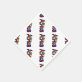 Afrika leuke kleurrijke safari logo servetten (Hoek)