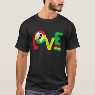 Afrika Liefde Zwarte Geschiedenis Pride Afrikaans T-shirt
