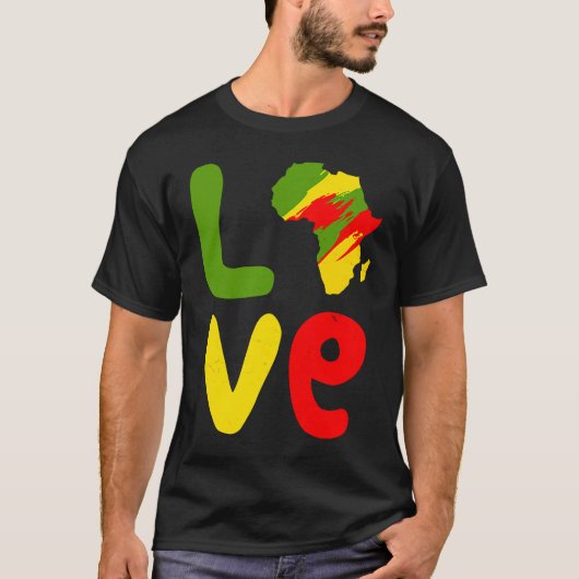 Afrika Love Africa Love African T-shirt (Voorkant)