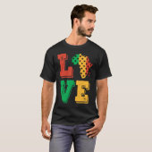 Afrika Love Prouted African American Black History T-shirt (Voorkant volledig)