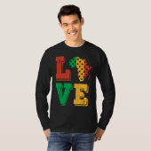 Afrika Love Prouted African American Black History T-shirt (Voorkant volledig)